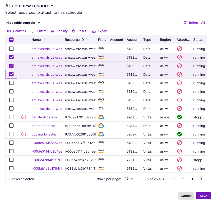 Attach Resources to Schedule