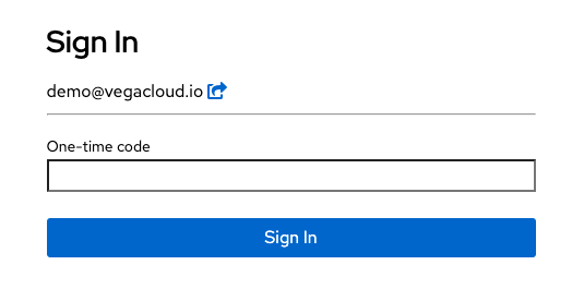 MFA One Time Code Prompt