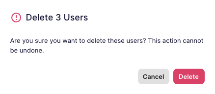 Delete Multiple Users